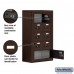 Salsbury Cell Phone Storage Locker - 5 Door High Unit (8 Inch Deep Compartments) - 8 A Doors and 1 B Door - Bronze - Surface Mounted - Resettable Combination Locks